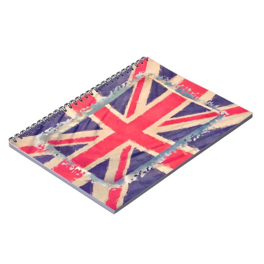 UNION JACK VLAG grunge Notitieboek (Linkerzijde)