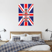Union Jack vlag houden kalm en doorgaan Canvas Afdruk (Insitu (Slaapkamer))