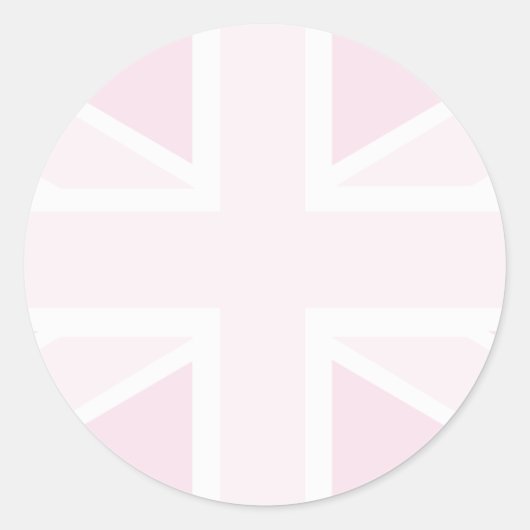 Union Jack Vlag in Baby Roze Stickers (Voorkant)