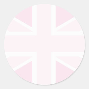 Union Jack Vlag in Baby Roze Stickers