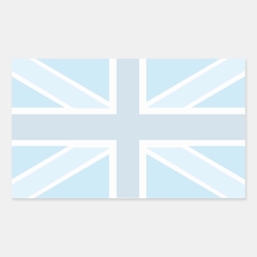 Union Jack Vlag in Blauwe Stickers (Voorkant)
