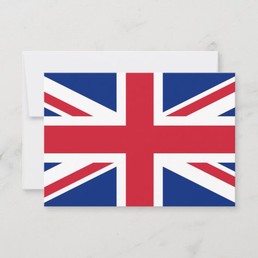 Union Jack Vlag Lege Platte Wenskaart (Voorkant)
