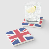 Union Jack Vlag onderzees Stenen Onderzetter (Zijkant)