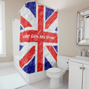 Union Jack Vlag Ontwerp Douchegordijn