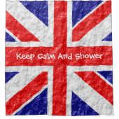 Union Jack Vlag Ontwerp Douchegordijn (Voorkant)