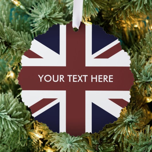 Union Jack vlag Papier Kerst foto ornament (Insitu (Drie))