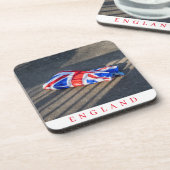 Union Jack vlag plastic tas close-up onderzetters (Linkerzijde)