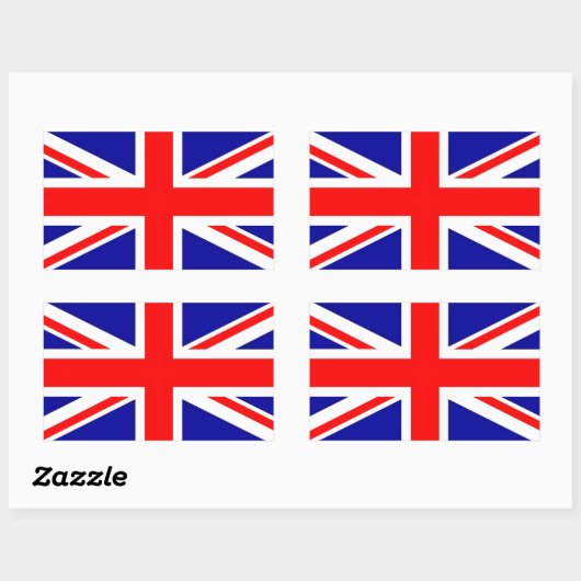 Union Jack-vlag Rechthoekige Sticker (Vel)