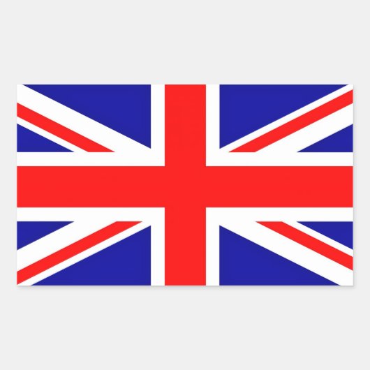 Union Jack-vlag  Rechthoekige Sticker (Voorkant)