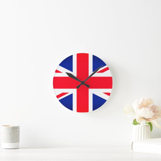 Union Jack Vlag Ronde Wandklok (Huis)