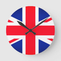 Union Jack Vlag Ronde Wandklok