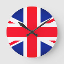 Union Jack Vlag Ronde Wandklok