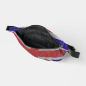 Union Jack Vlag Rood Wit en Blauw Glitter Glam Heuptasje (Open)