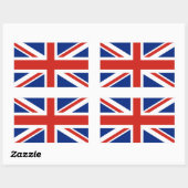 Union Jack - Vlag van Groot-Brittannië Rechthoekige Sticker (Vel)