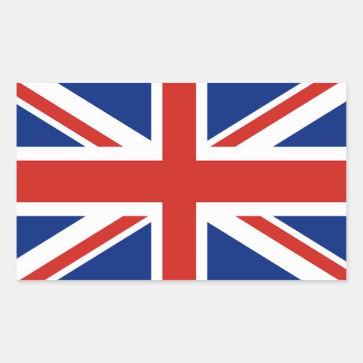 Union Jack - Vlag van Groot-Brittannië Rechthoekige Sticker (Voorkant)