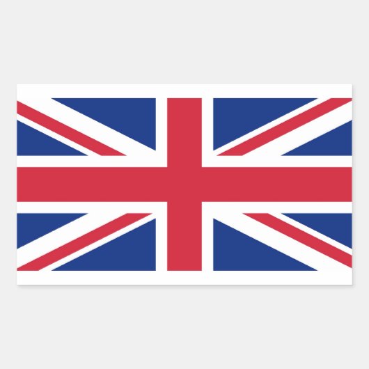 Union Jack: vlag van het Verenigd Koninkrijk Rechthoekige Sticker (Voorkant)