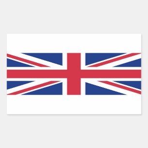 Union Jack: vlag van het Verenigd Koninkrijk Rechthoekige Sticker