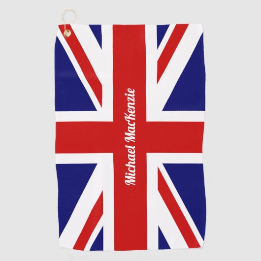 Union Jack - Vlag van het VK - Gepersonaliseerd Golfhanddoek (Voorkant)