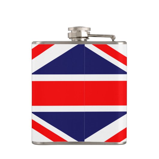 Union Jack - Vlag van het VK Heupfles (Achterkant)