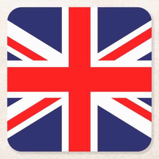 Union Jack - Vlag van het VK Kartonnen Onderzetters (Voorkant)