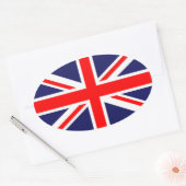 Union Jack - Vlag van het VK Ovale Sticker (Envelop)