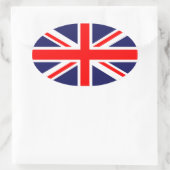 Union Jack - Vlag van het VK Ovale Sticker (Tas)