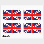 Union Jack - Vlag van het VK Rechthoekige Sticker (Vel)