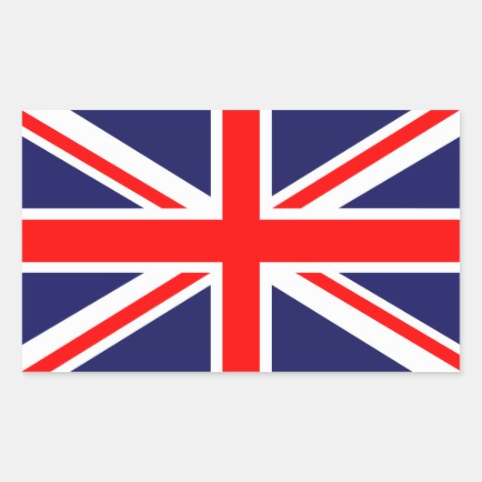 Union Jack - Vlag van het VK Rechthoekige Sticker (Voorkant)