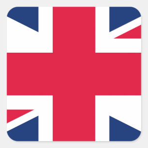 Union Jack - Vlag van het VK Vierkante Sticker