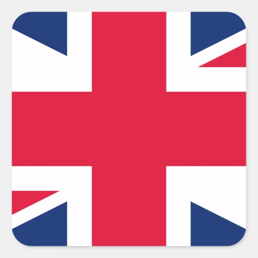 Union Jack - Vlag van het VK Vierkante Sticker (Voorkant)