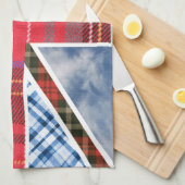 Union Jack Vlag van Tartan & Stofpatronen Theedoek (Quarter Fold)