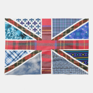 Union Jack Vlag van Tartan & Stofpatronen Theedoek
