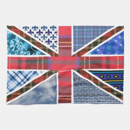 Union Jack Vlag van Tartan & Stofpatronen Theedoek (Horizontaal)