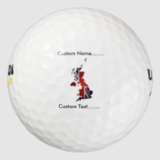 Union Jack vormt de golfbal van de Britse en Schot Golfballen