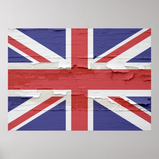 Union Jack Weathered Poster (Voorkant)