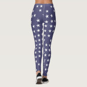 union jack white stars on blue leggings (Achterkant)