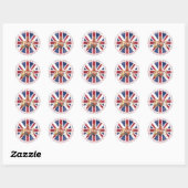 UNION JACK WINDSOR INSIGNIA RONDE STICKER (Vel)