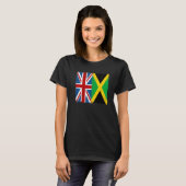 Union Jack With Jamaican Flag & British Caribbean T-shirt (Voorkant volledig)