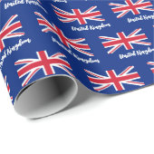 Union Jack Wrapping Paper, Britse vlag, UK Blue Cadeaupapier (Rol Hoek)