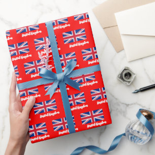 Union Jack Wrapping Paper, Britse vlag, UK Red Cadeaupapier