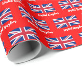 Union Jack Wrapping Paper, Britse vlag, UK Red Cadeaupapier (Rol Hoek)
