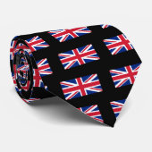 Union Jack, zwart Stropdas (Opgerold)
