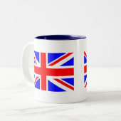 Union Jacklargezazzle Tweekleurige Koffiemok (Voorkant links)