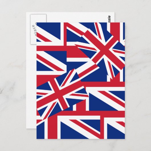 Union Jacks Galore Briefkaart (Voorkant / Achterkant)