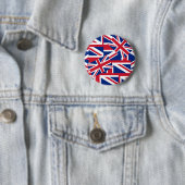 Union Jacks Galore Ronde Button 5,7 Cm (In situ)