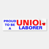 UNION LABORER BUMPERSTICKER (Voorkant)