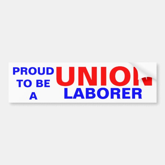 UNION LABORER BUMPERSTICKER (Voorkant)