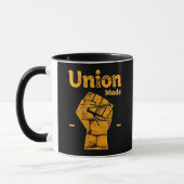 Union Made Worker Fist Labor Day Design Mok (Links)