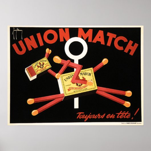 UNION MATCH Brussel België komt overeen met kunst  Poster (Voorkant)