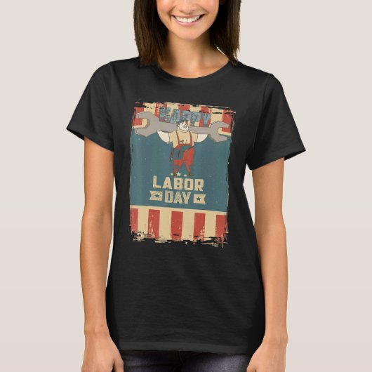 Union Member Skilled Car Mechanic Happy Union Labo T-shirt (Voorkant)
